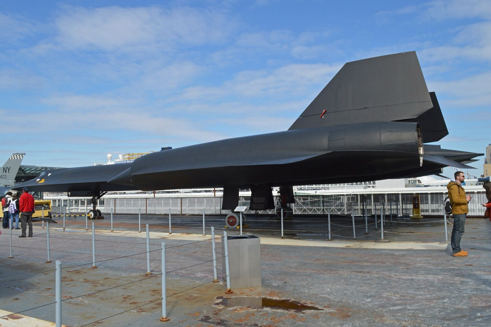 A-12 60-6925 on the flight deck of USS Intrepid at the Intrepid Museum, New York City, on 6 March 2016.