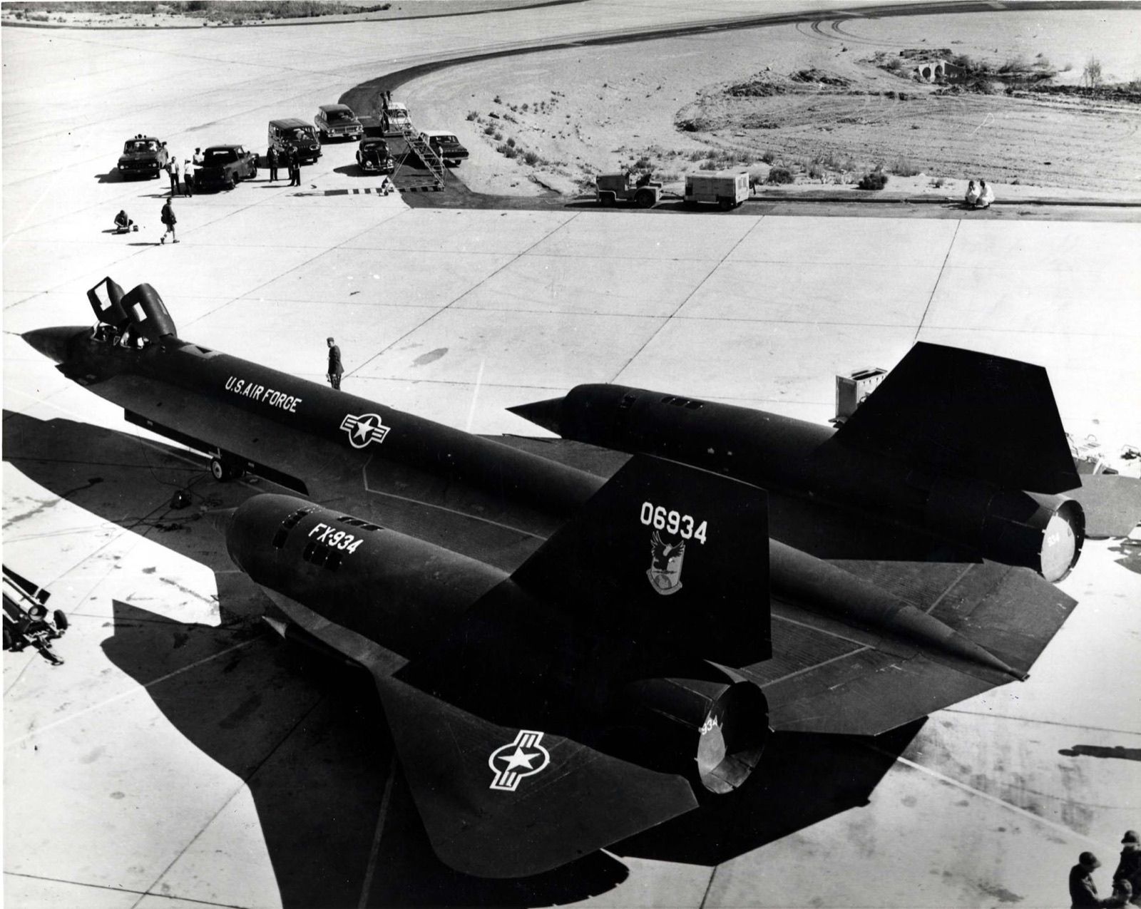 YF-12A 60-6934 on the ramp, in a U.S. Air Force photograph.