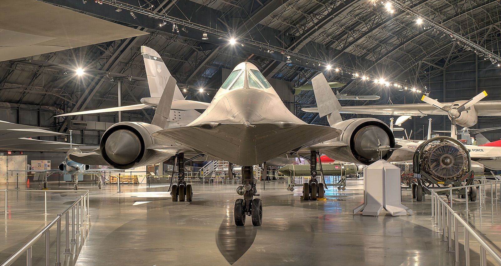 SR-71A 61-7976 on display at the National Museum of the United States Air Force, Dayton, Ohio, on 27 May 2017.
