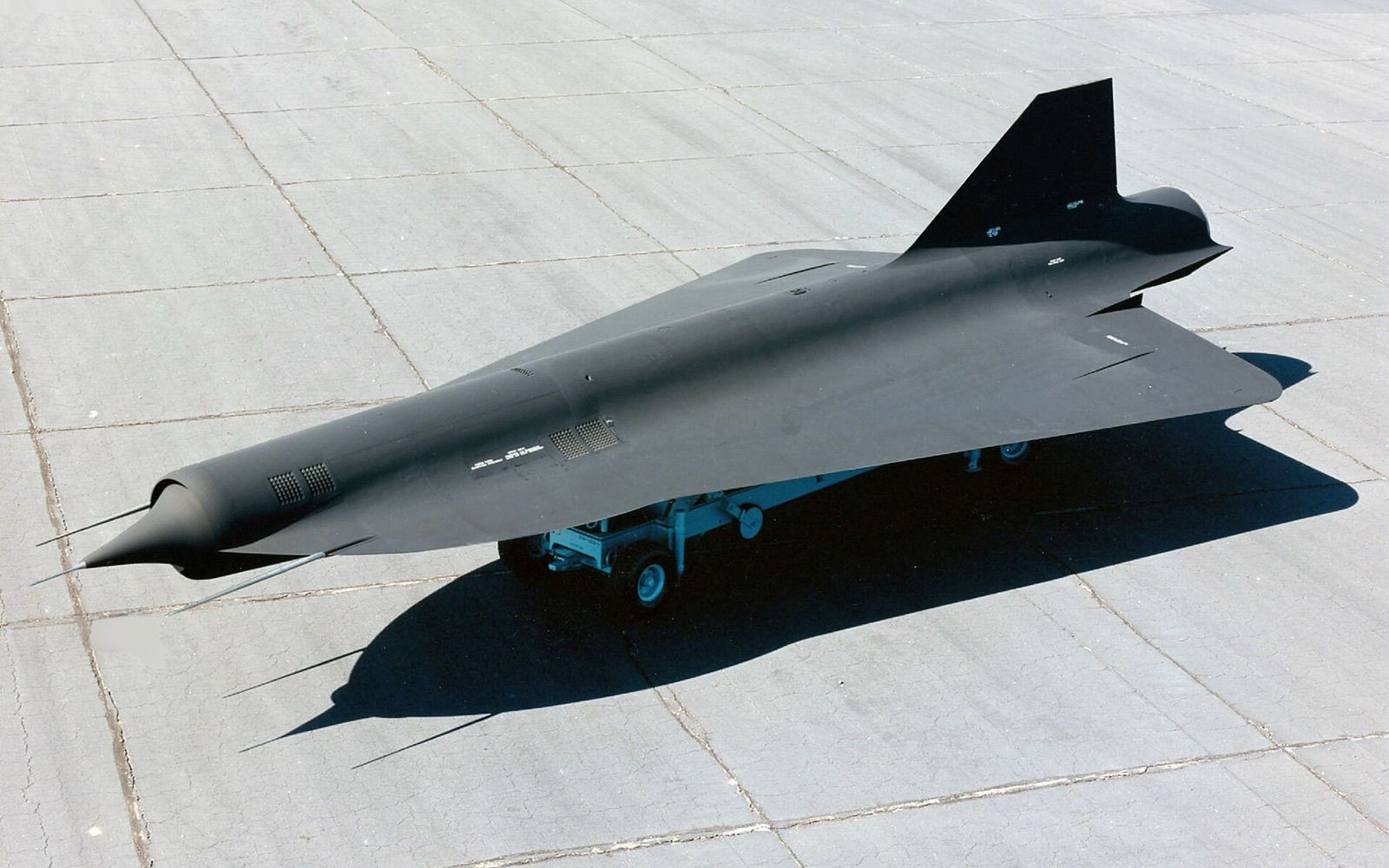 D-21B on display at the National Museum of the United States Air Force, Dayton, Ohio, in a U.S. Air Force photograph dated 8 April 2018.